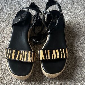 Black and Tan Espadrilles